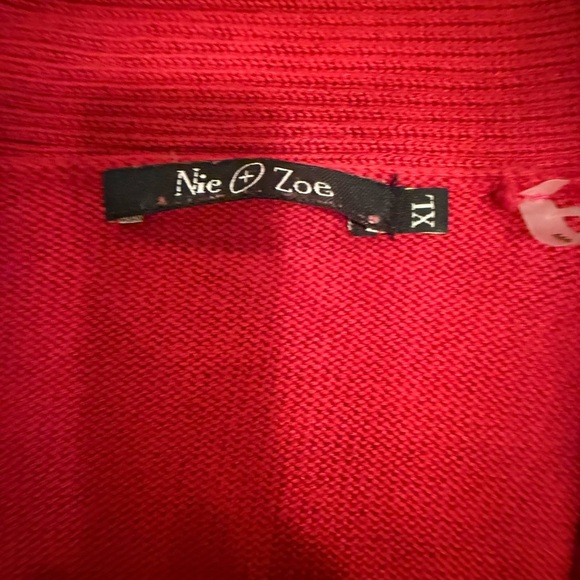 NIC+ZOE Red Women's Cardigan Sweater Blazer Size XL MSRP $148 - Picture 5 of 9